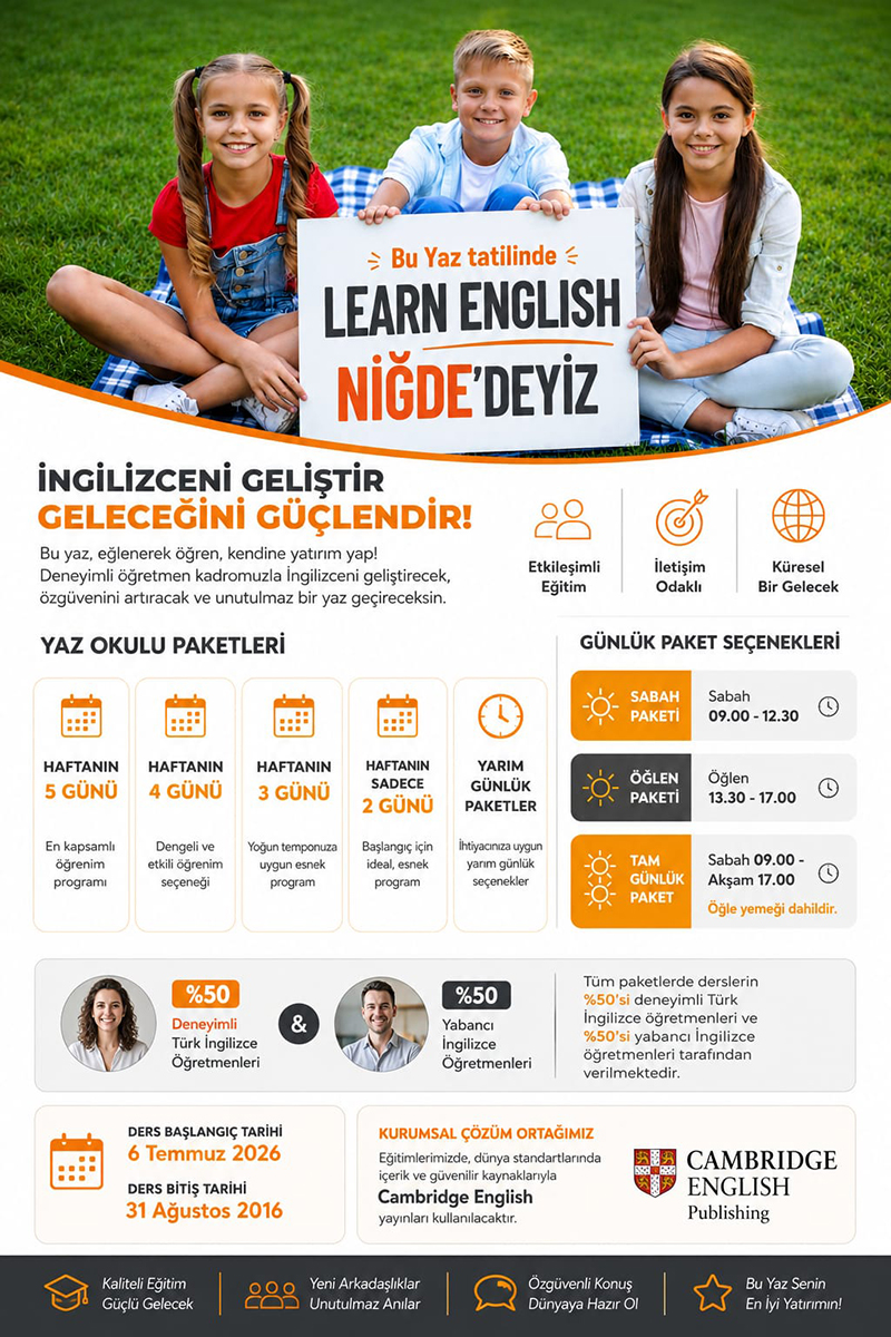 Yaz dönemi kayıt avantajı